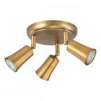 JED7642 Jedrek 3 Light Single Spotlight Aged Brass