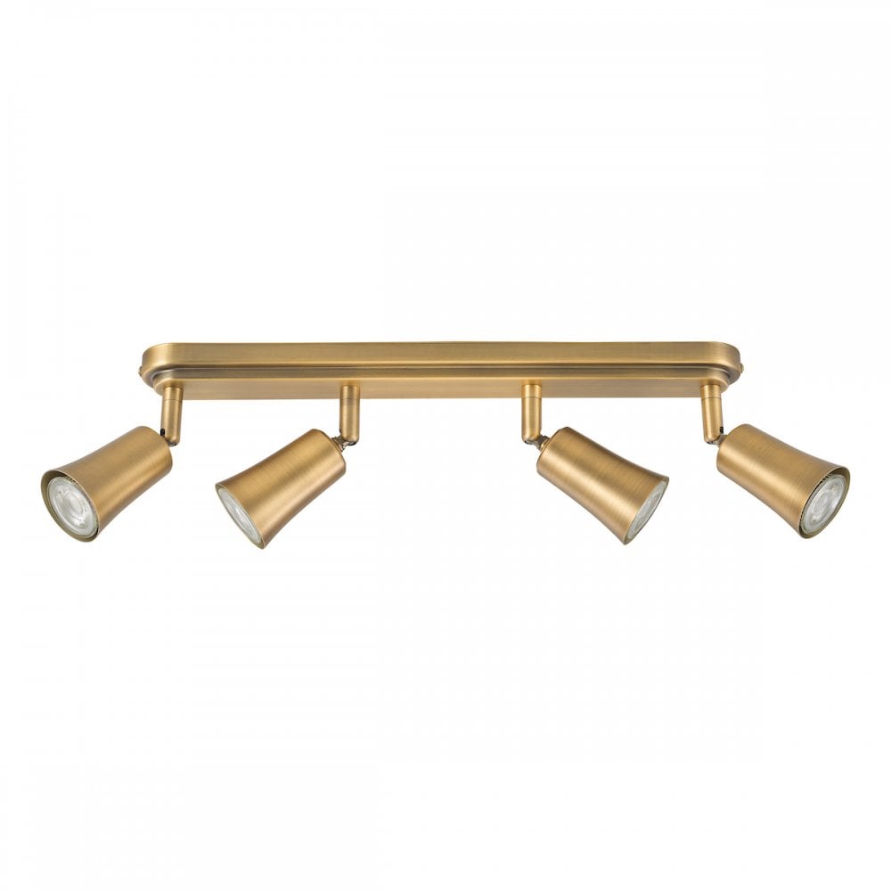 JED8442 Jedrek 4 Light Bar Spotlight Aged Brass