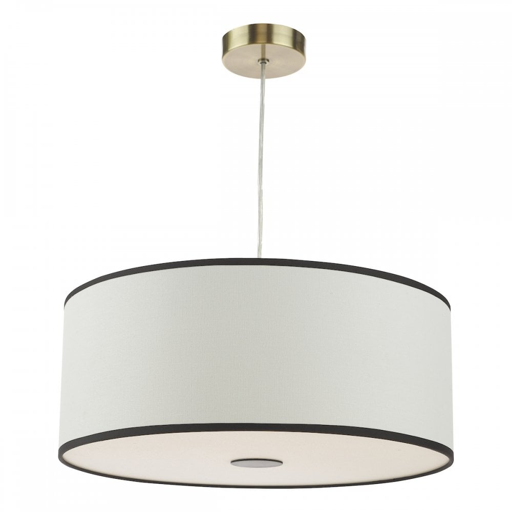 JEM6522 Jemima Easy Fit Pendant White and White Frosted Acrylic With Shade