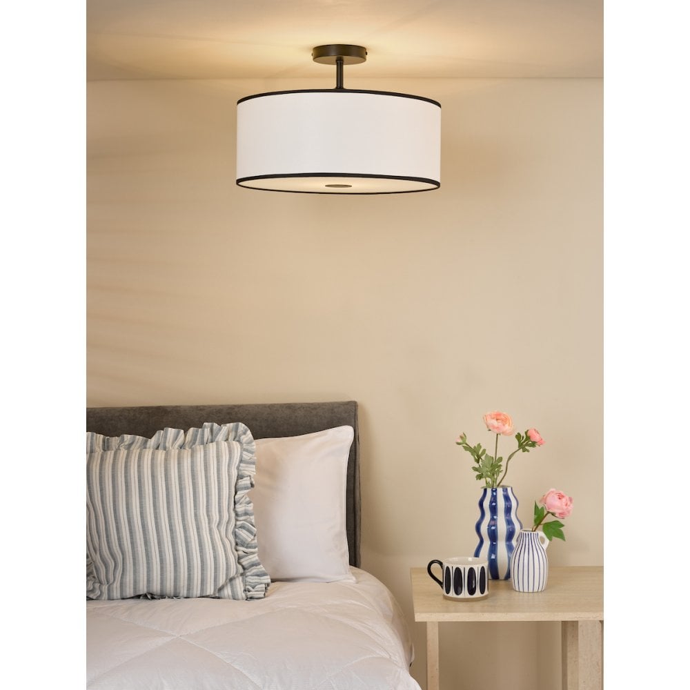 JEM6522 Jemima Easy Fit Pendant White and White Frosted Acrylic With Shade