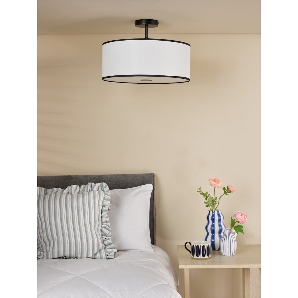 JEM6522 Jemima Easy Fit Pendant White and White Frosted Acrylic With Shade