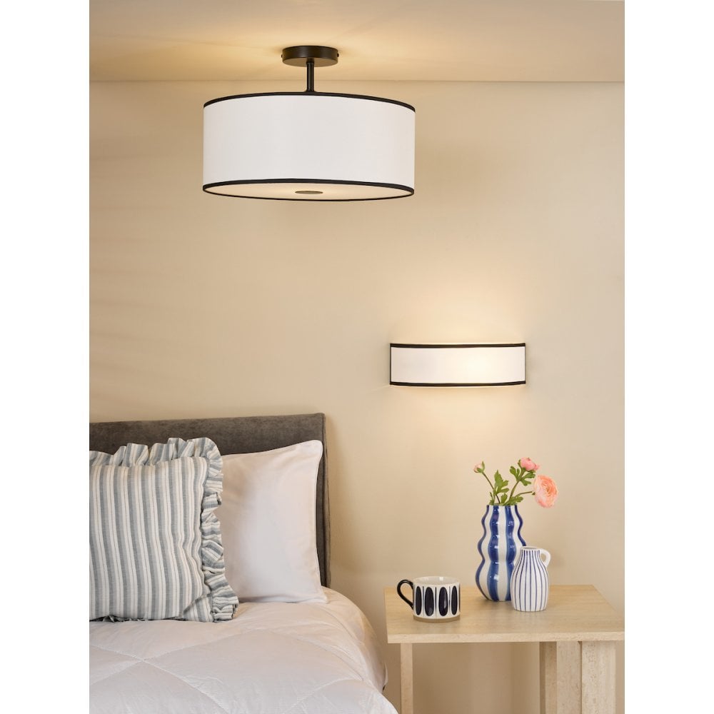 JEM6522 Jemima Easy Fit Pendant White and White Frosted Acrylic With Shade