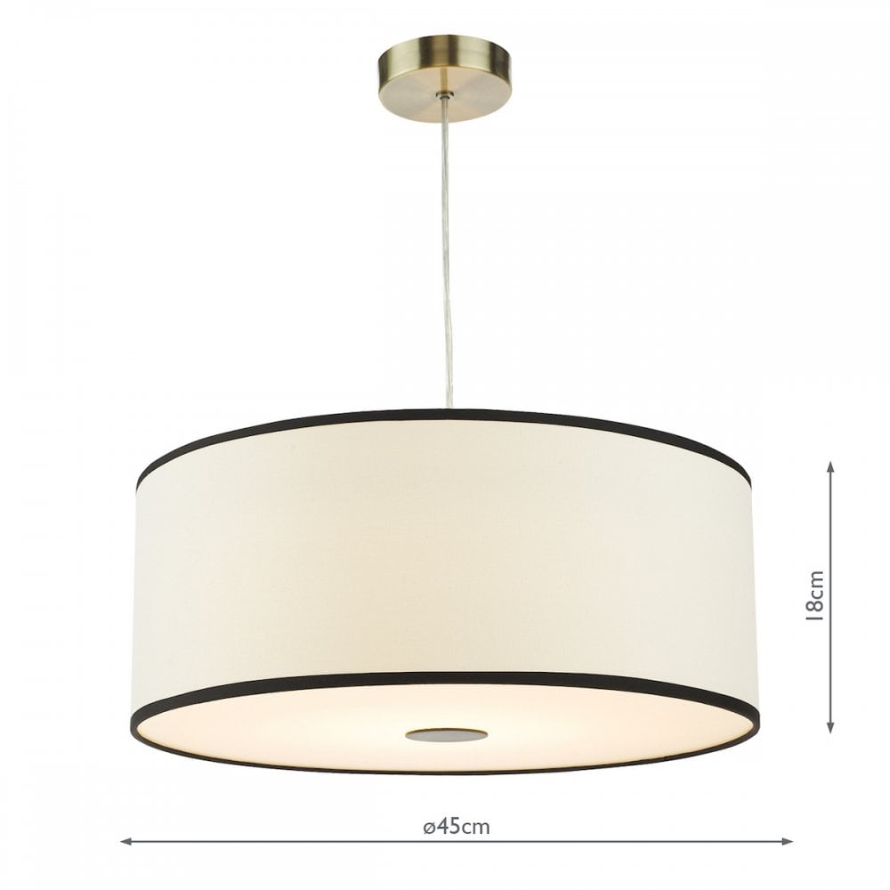 JEM6522 Jemima Easy Fit Pendant White and White Frosted Acrylic With Shade