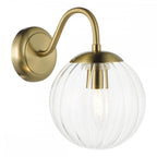JOC0742 Jocelyn Wall Light Natural Brass and Glass
