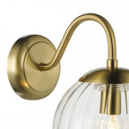 JOC0742 Jocelyn Wall Light Natural Brass and Glass