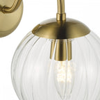 JOC0742 Jocelyn Wall Light Natural Brass and Glass