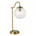 JOC4242 Jocelyn Table Lamp Natural Brass and Glass
