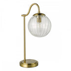 JOC4242 Jocelyn Table Lamp Natural Brass and Glass