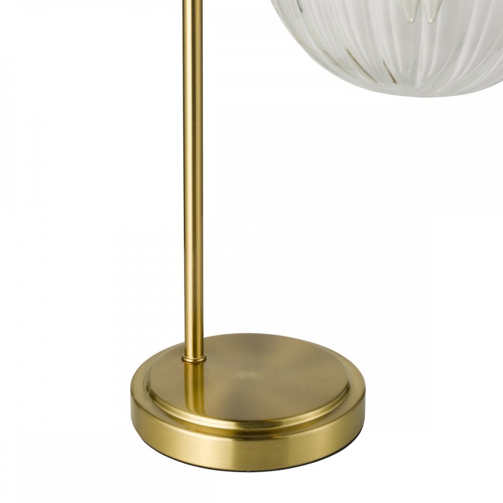 JOC4242 Jocelyn Table Lamp Natural Brass and Glass