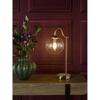 JOC4242 Jocelyn Table Lamp Natural Brass and Glass