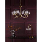 JOC4242 Jocelyn Table Lamp Natural Brass and Glass