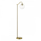 JOC4942 Jocelyn Floor Lamp Natural Brass and Glass