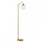 JOC4942 Jocelyn Floor Lamp Natural Brass and Glass