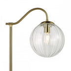 JOC4942 Jocelyn Floor Lamp Natural Brass and Glass