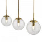 JOC6242 Jocelyn 3 Light Bar Pendant Natural Brass and Glass