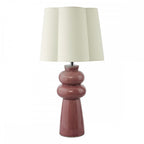 JOR4203 Jordana Table Lamp Pink and Polished Chrome With Shade
