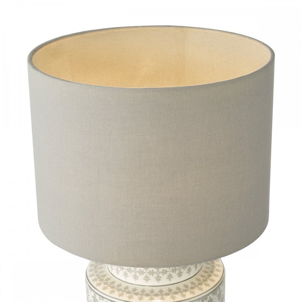 KED4239 Kedron Table Lamp Grey and Satin Chrome With Shade