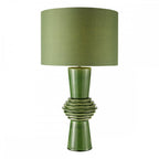 LAG4224 Lagle Table Lamp Green and Antique Brass With Shade