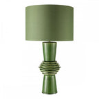 LAG4224 Lagle Table Lamp Green and Antique Brass With Shade