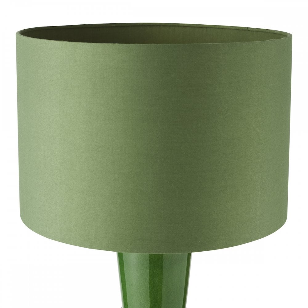 LAG4224 Lagle Table Lamp Green and Antique Brass With Shade