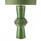 LAG4224 Lagle Table Lamp Green and Antique Brass With Shade