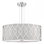LOC0450 Locryn 4 Light Pendant Polished Chrome and Ivory