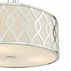 LOC0450 Locryn 4 Light Pendant Polished Chrome and Ivory