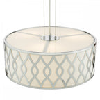 LOC0450 Locryn 4 Light Pendant Polished Chrome and Ivory