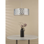 LOC0450 Locryn 4 Light Pendant Polished Chrome and Ivory