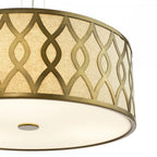 LOC0463 Locryn 4 Light Pendant Brushed Bronze and Taupe