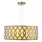 LOC0463 Locryn 4 Light Pendant Brushed Bronze and Taupe