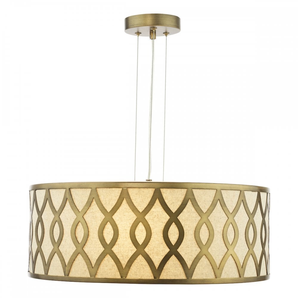 LOC0463 Locryn 4 Light Pendant Brushed Bronze and Taupe