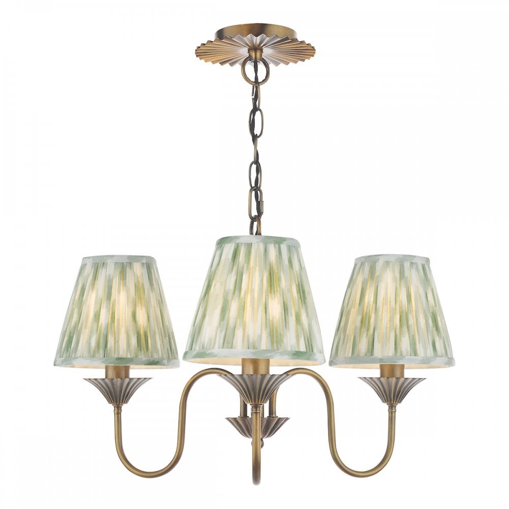 LYD0363-IKA2624 Lydian 3 Light Pendant Antique Bronze With Shade