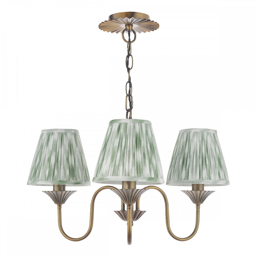 LYD0363-IKA2624 Lydian 3 Light Pendant Antique Bronze With Shade