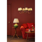 LYD0663-EST2624 Lydian 6 Light Pendant Antique Bronze With Shade