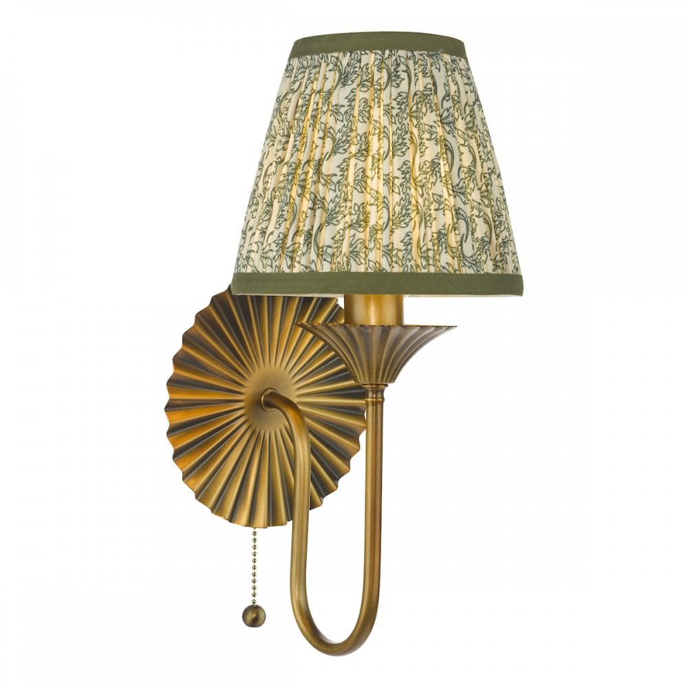 LYD0763-EST2624 Lydian Wall Light Antique Bronze With Shade