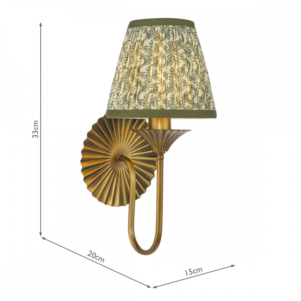 LYD0763-EST2624 Lydian Wall Light Antique Bronze With Shade