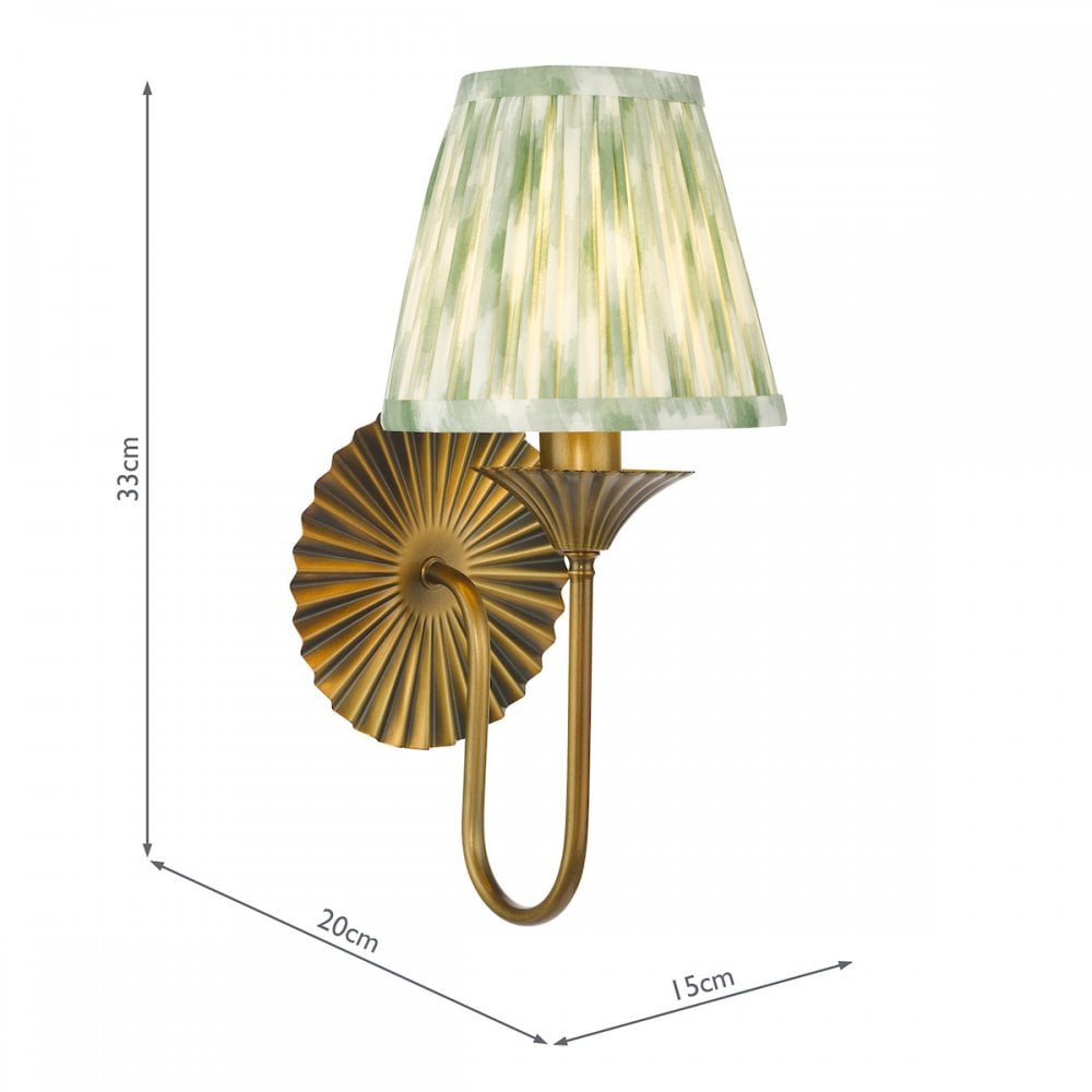 LYD0763-IKA2624 Lydian Wall Light Antique Bronze With Shade