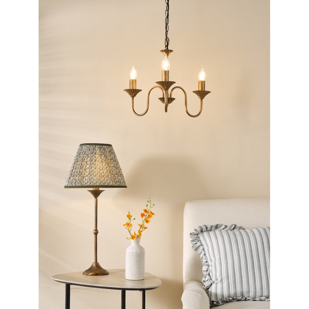 LYD4263-EST1024 Lydian Table Lamp Antique Bronze With Shade