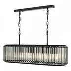 NAE0522 Naeva 5 Light Pendant Matt Black and Crystal