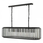 NAE0522 Naeva 5 Light Pendant Matt Black and Crystal