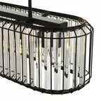 NAE0522 Naeva 5 Light Pendant Matt Black and Crystal