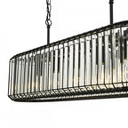NAE0522 Naeva 5 Light Pendant Matt Black and Crystal
