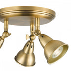 NAT7642 Nathaniel 3 Light Plate Spotlight Aged Brass
