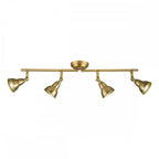 NAT8442 Nathaniel 4 Light Bar Spotlight Aged Brass