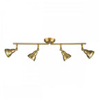 NAT8442 Nathaniel 4 Light Bar Spotlight Aged Brass