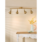NAT8442 Nathaniel 4 Light Bar Spotlight Aged Brass