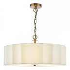 NOU0363 Noura 3 Light Pendant Ivory and Antique Bronze