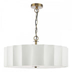NOU0363 Noura 3 Light Pendant Ivory and Antique Bronze