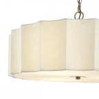 NOU0363 Noura 3 Light Pendant Ivory and Antique Bronze